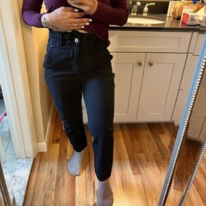 ZARA high rise black denim jeans